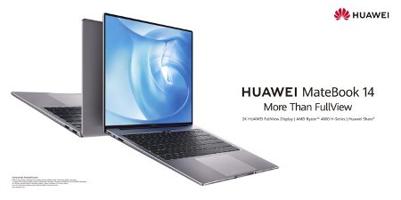 حاسوب HUAWEI MateBook 14 الشخصي، الذي يتميز بتصميم قابل للحمل والنقل وأداء قوي